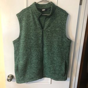 Lands End Green Vest Fleece Mens XL